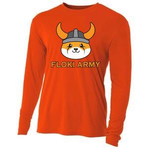 Floki Inu Army Crypto Currency Vikings Crypto Cooling Performance Long Sleeve Crew