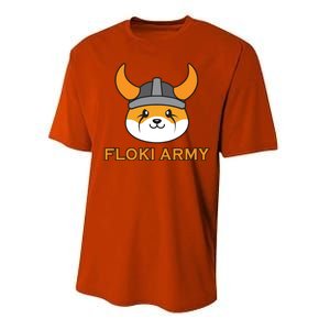 Floki Inu Army Crypto Currency Vikings Crypto Performance Sprint T-Shirt