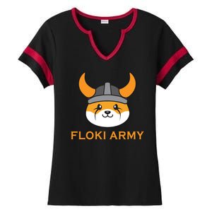 Floki Inu Army Crypto Currency Vikings Crypto Ladies Halftime Notch Neck Tee