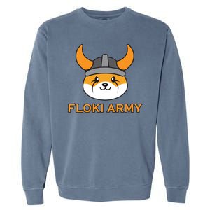 Floki Inu Army Crypto Currency Vikings Crypto Garment-Dyed Sweatshirt