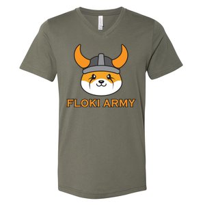 Floki Inu Army Crypto Currency Vikings Crypto V-Neck T-Shirt