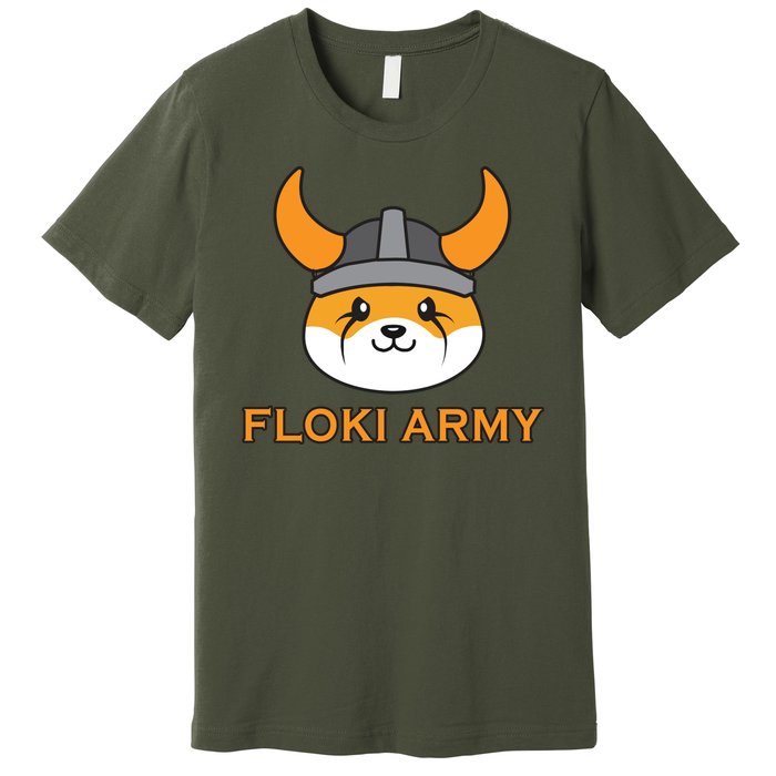 Floki Inu Army Crypto Currency Vikings Crypto Premium T-Shirt