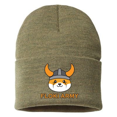 Floki Inu Army Crypto Currency Vikings Crypto Sustainable Knit Beanie