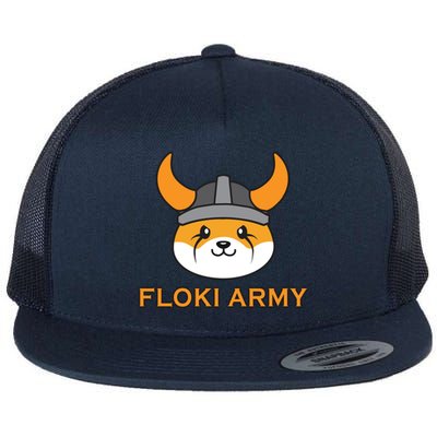 Floki Inu Army Crypto Currency Vikings Crypto Flat Bill Trucker Hat