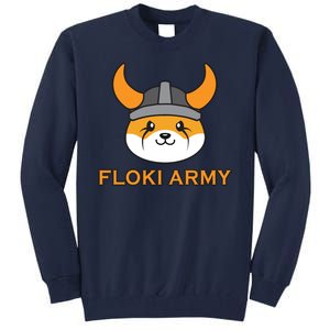 Floki Inu Army Crypto Currency Vikings Crypto Tall Sweatshirt