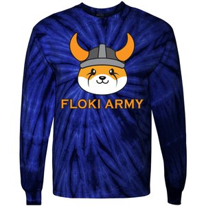 Floki Inu Army Crypto Currency Vikings Crypto Tie-Dye Long Sleeve Shirt