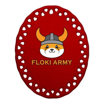 Floki Inu Army Crypto Currency Vikings Crypto Ceramic Oval Ornament