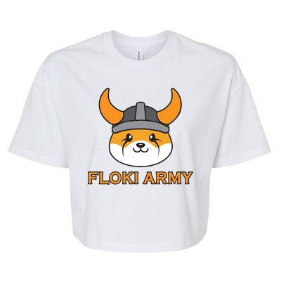 Floki Inu Army Crypto Currency Vikings Crypto Bella+Canvas Jersey Crop Tee