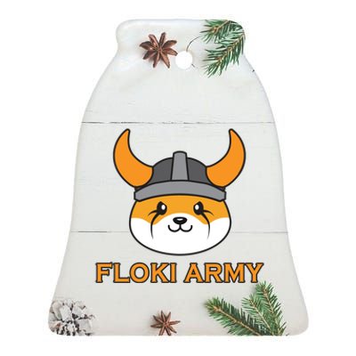 Floki Inu Army Crypto Currency Vikings Crypto Ceramic Bell Ornament