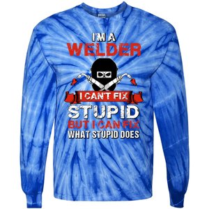 Funny Im A Welder Gift Welding Wedding Supplies Dad Gift Tie-Dye Long Sleeve Shirt