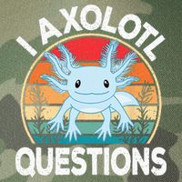 Funny I Axolotl Questions Cute Blue Axolotl Kawaii Retro Legacy Tie Dye Trucker Hat