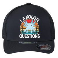Funny I Axolotl Questions Cute Blue Axolotl Kawaii Retro Flexfit Unipanel Trucker Cap