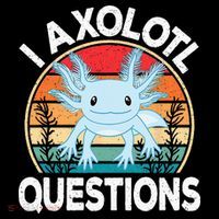 Funny I Axolotl Questions Cute Blue Axolotl Kawaii Retro Flexfit Unipanel Trucker Cap