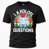 Funny I Axolotl Questions Cute Blue Axolotl Kawaii Retro Performance Shirt