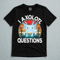 Funny I Axolotl Questions Cute Blue Axolotl Kawaii Retro T-Shirt