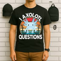 Funny I Axolotl Questions Cute Blue Axolotl Kawaii Retro T-Shirt