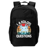 Funny I Axolotl Questions Cute Blue Axolotl Kawaii Retro Backpack