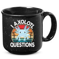Funny I Axolotl Questions Cute Blue Axolotl Kawaii Retro 15oz Campfire Ceramic Mug