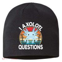 Funny I Axolotl Questions Cute Blue Axolotl Kawaii Retro Sustainable Beanie