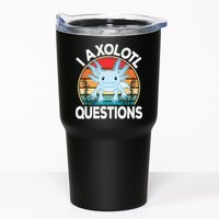 Funny I Axolotl Questions Cute Blue Axolotl Kawaii Retro Tumbler