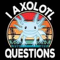 Funny I Axolotl Questions Cute Blue Axolotl Kawaii Retro Mousepad