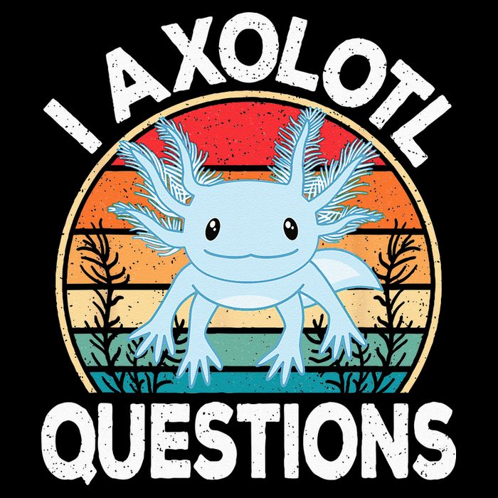 Funny I Axolotl Questions Cute Blue Axolotl Kawaii Retro Mousepad