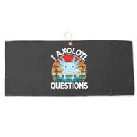 Funny I Axolotl Questions Cute Blue Axolotl Kawaii Retro Large Microfiber Waffle Golf Towel