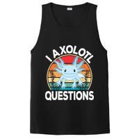 Funny I Axolotl Questions Cute Blue Axolotl Kawaii Retro PosiCharge Competitor Tank