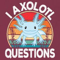Funny I Axolotl Questions Cute Blue Axolotl Kawaii Retro 16oz Travel Tumbler