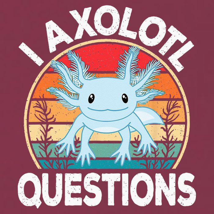 Funny I Axolotl Questions Cute Blue Axolotl Kawaii Retro 16oz Travel Tumbler
