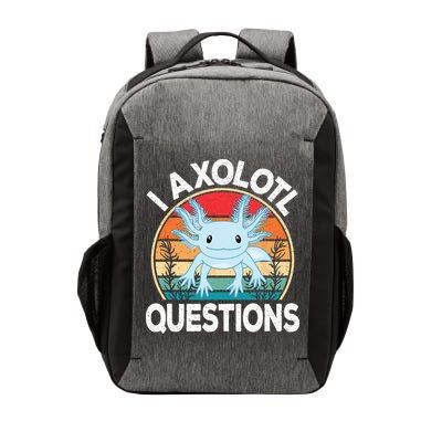 Funny I Axolotl Questions Cute Blue Axolotl Kawaii Retro Vector Backpack
