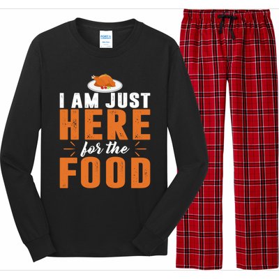 Funny I Am Just Here For The Food Meaningful Gift Long Sleeve Pajama Set