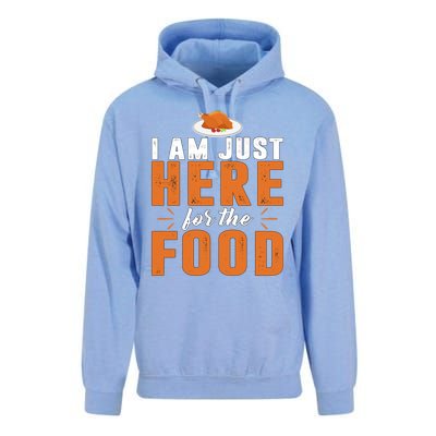 Funny I Am Just Here For The Food Meaningful Gift Unisex Surf Hoodie