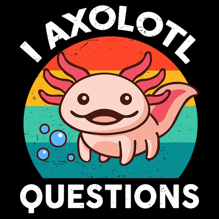 Funny I Axolotl Question Retro Button