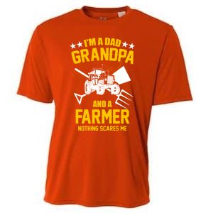 Farmer Im A Dad Grandpa And A Farmer Nothing Scares Me Meaningful Gift Cooling Performance Crew T-Shirt