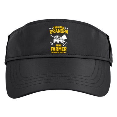 Farmer Im A Dad Grandpa And A Farmer Nothing Scares Me Meaningful Gift Adult Drive Performance Visor