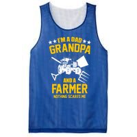 Farmer Im A Dad Grandpa And A Farmer Nothing Scares Me Meaningful Gift Mesh Reversible Basketball Jersey Tank