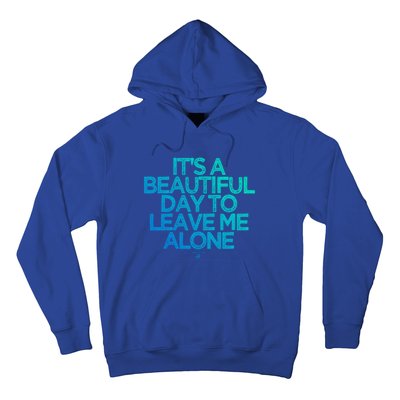 Funny It's A Beautiful Day To Leave Me Alone Novelty Gift Meaningful Gift Hoodie