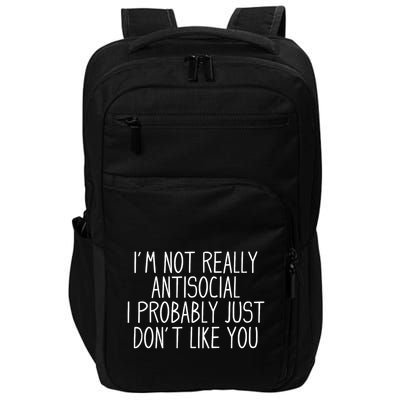 Funny Introvert Antisocial Impact Tech Backpack