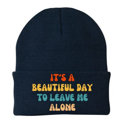 Funny It's A Beautiful Day To Leave Me Alone Introvert Retro Knit Cap Winter Beanie