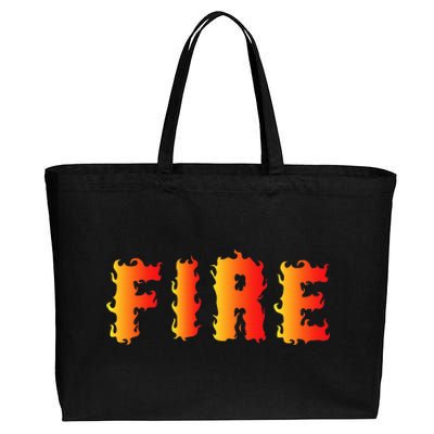 Funny Ice and Fire Costume Halloween Family Matching Cotton Canvas Jumbo Tote