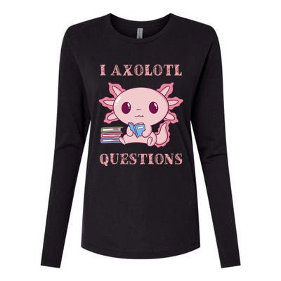 Funny I Axolotl Questions Cute Axolotl Kids Girl Womens Cotton Relaxed Long Sleeve T-Shirt