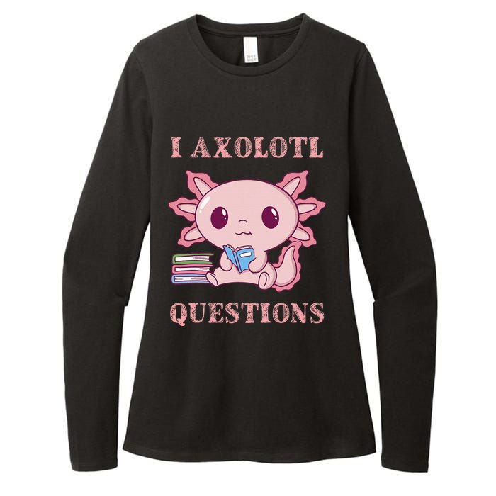 Funny I Axolotl Questions Cute Axolotl Kids Girl Womens CVC Long Sleeve Shirt