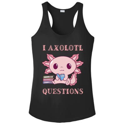 Funny I Axolotl Questions Cute Axolotl Kids Girl Ladies PosiCharge Competitor Racerback Tank