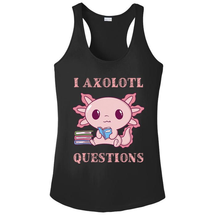 Funny I Axolotl Questions Cute Axolotl Kids Girl Ladies PosiCharge Competitor Racerback Tank