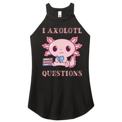 Funny I Axolotl Questions Cute Axolotl Kids Girl Women's Perfect Tri Rocker Tank