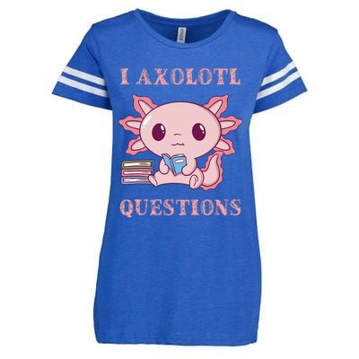 Funny I Axolotl Questions Cute Axolotl Kids Girl Enza Ladies Jersey Football T-Shirt