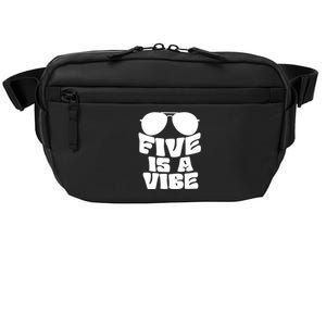 Five Is A Vibe Sunglasses 5th Birthday Theme Fifth Bday Crossbody Pack