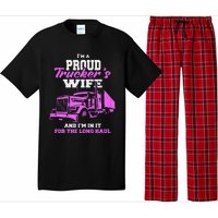 Funny I'm A Proud Trackers Wife. Truck Drivers Mum Pajama Set