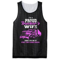 Funny I'm A Proud Trackers Wife. Truck Drivers Mum Mesh Reversible Basketball Jersey Tank